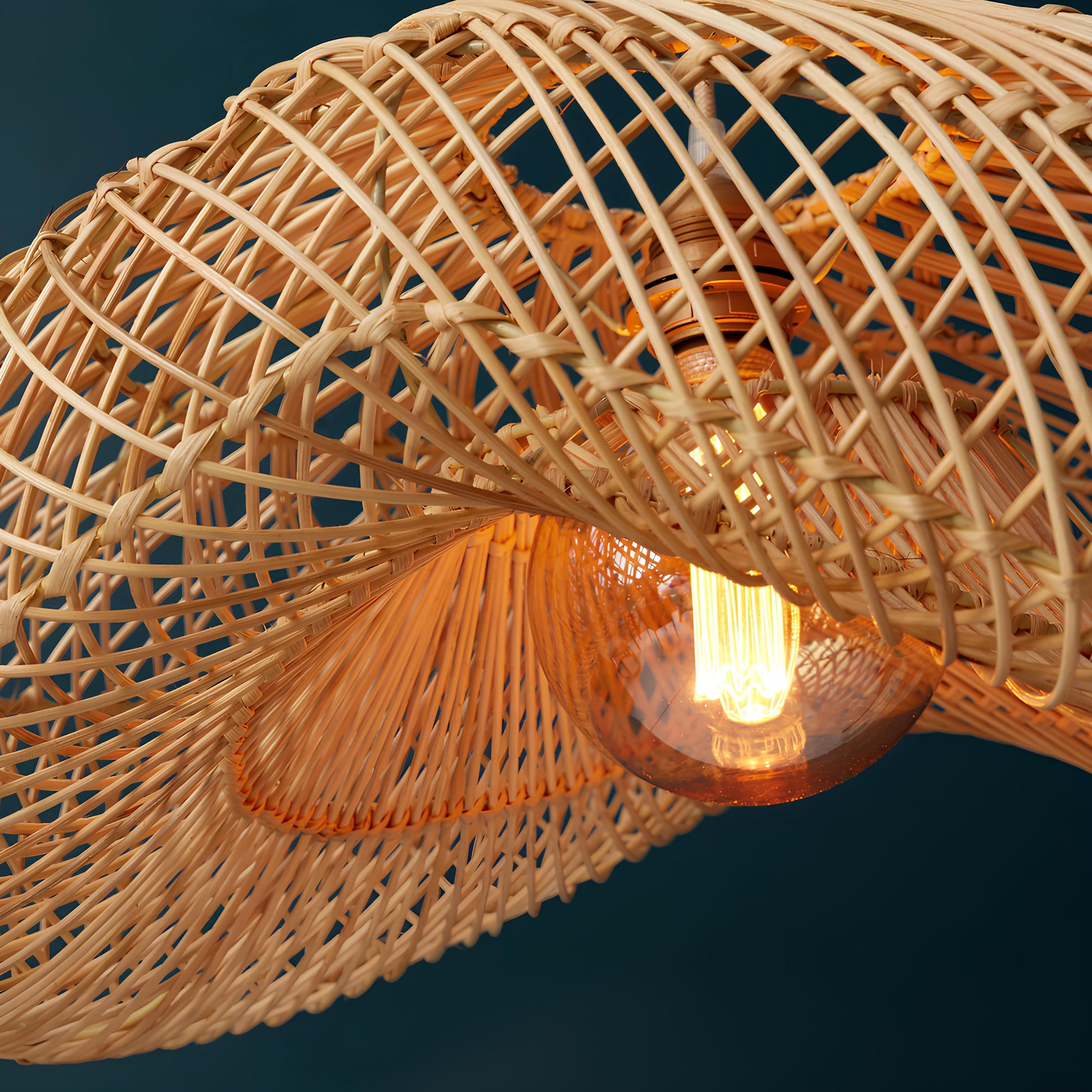 Bamboo Hanging lamp for Living Room | Rattan Pendant light | Cane ceiling light - Anang - Akway Uncategorized (Image 11)
