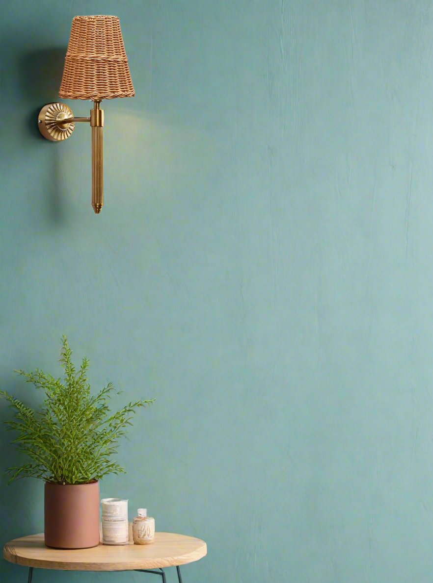 Rattan Wall Light For Living Room | Cane Wall Lamp- Hiral - Akway Lighting > Wall Lamps & Sconces (Image 5)