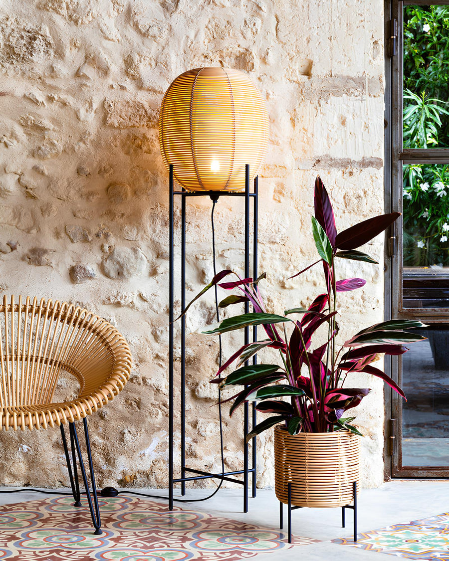 Rattan Planter Set of 4 | Bamboo Plant Pots for Living Room - Anaisha by Akway