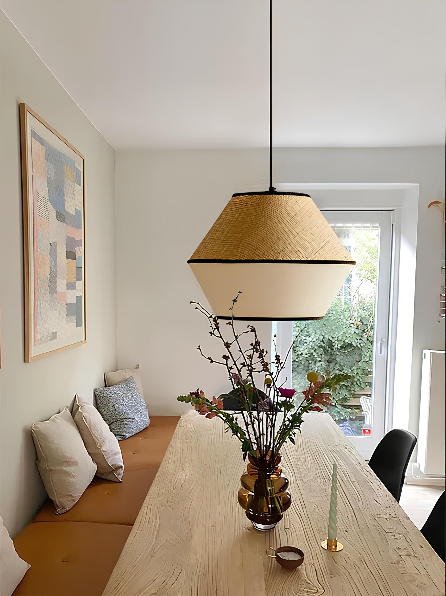 Rattan Hanging lamp for Living Room | Cane Pendant light | Wicker ceiling light - Rift