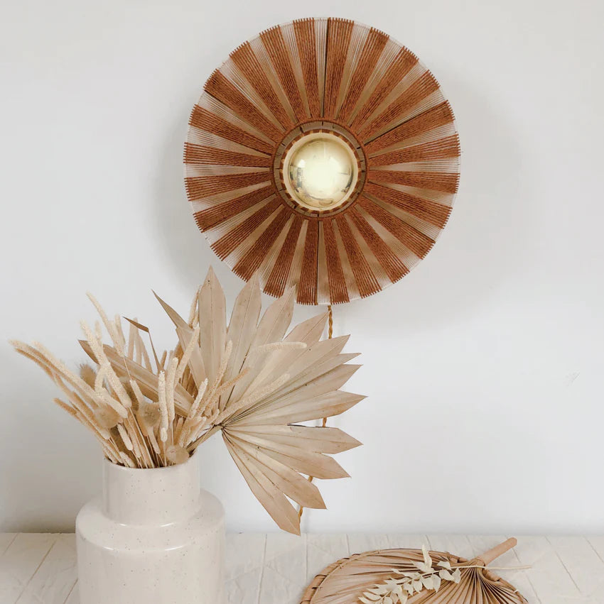 Bamboo Wall lamps For Living Room | Rattan Wall scones | Wicker Wall Lamps | Cane Wall Scones - Bhuv - Akway Lighting > Wall