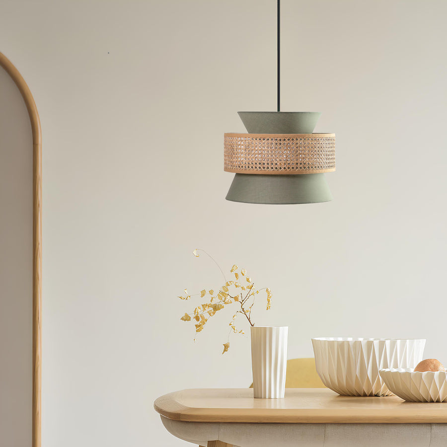 Rattan Pendant Light for Living Room | Hanging Lamp - Gauri (Set of 3) by Akway