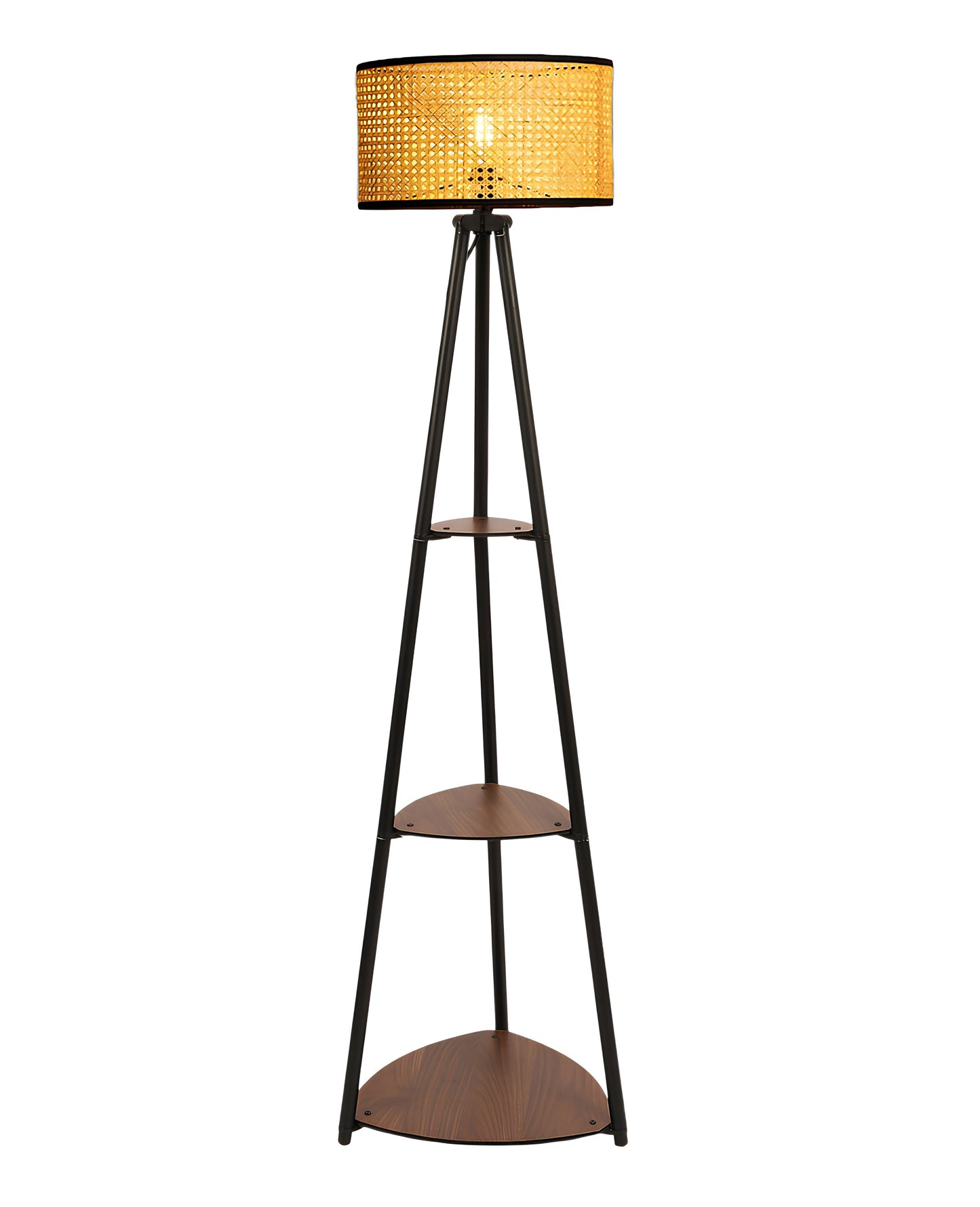 Bamboo Tripod Floor Lamp | Living Room Cane Floor Lamp | Home Rattan for Living Room | Standing Lamp Wooden Floor Standing la