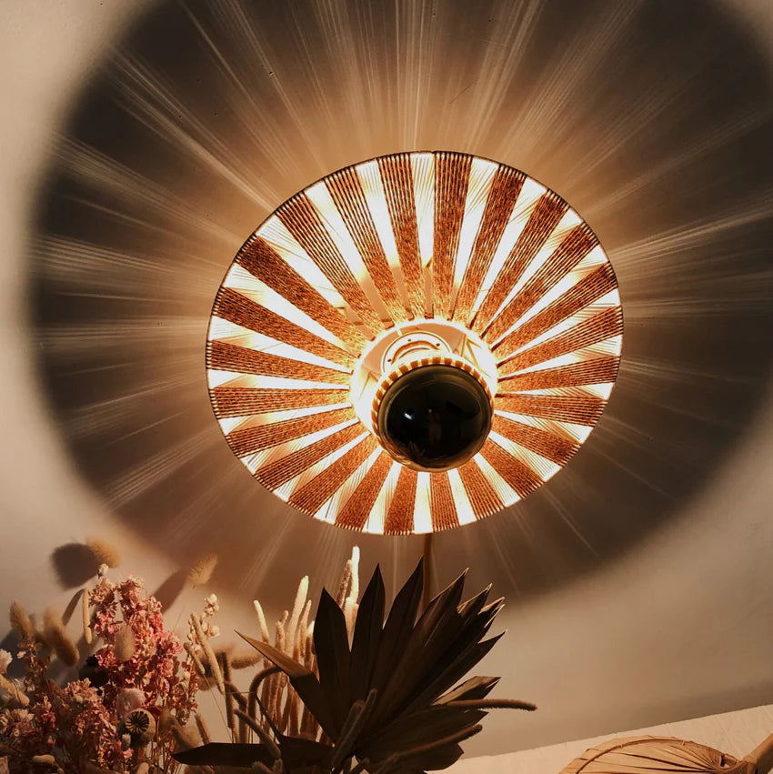 Bamboo Wall lamps For Living Room | Rattan Wall scones | Wicker Wall Lamps | Cane Wall Scones - Bhuv - Akway Lighting > Wall