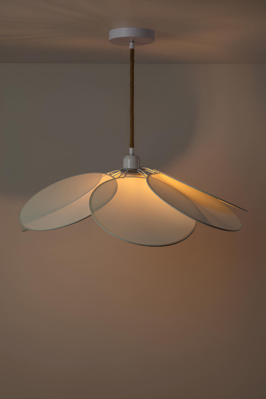 Contemporary Japandi Hanging Light for Bedroom - Kimaya by Akway
