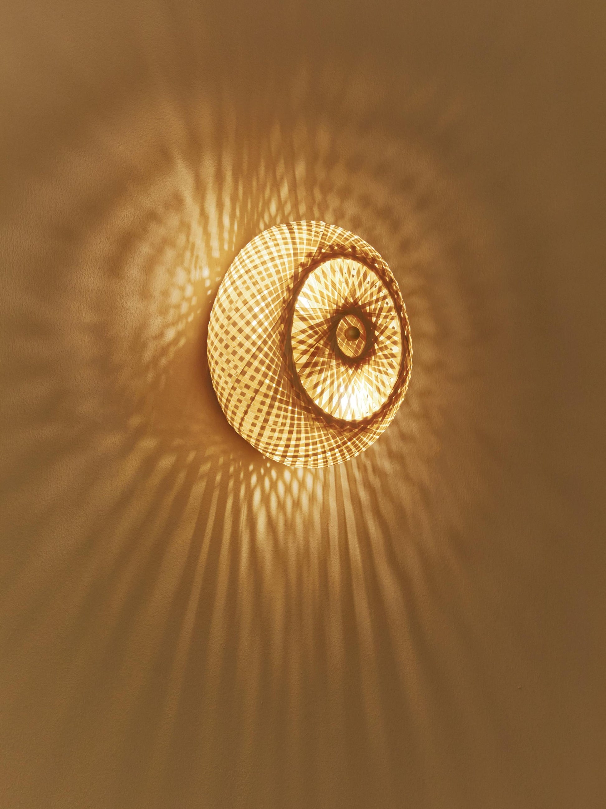 Bamboo Wall lamps For Living Room | Rattan Wall scones | Wicker Wall Lamps | Cane Wall Scones - Salena - Akway