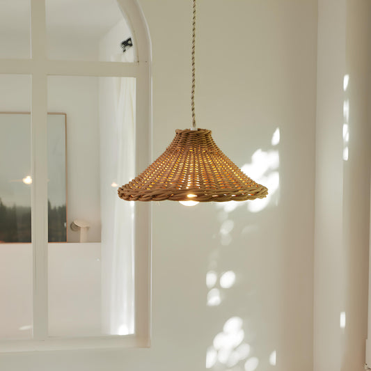 Bamboo Hanging lamp for Living Room | Rattan Pendant light | Cane ceiling light - Jivan - Akway Uncategorized (Image 1)