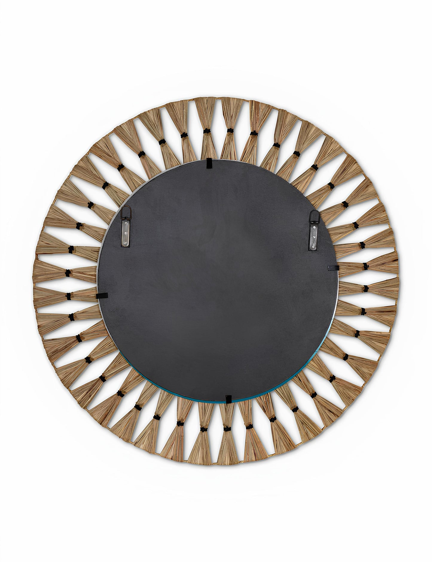 Bamboo Wall Mirror for living room | Cane Wall Mirror | Rattan Mirror - Adah - Akway