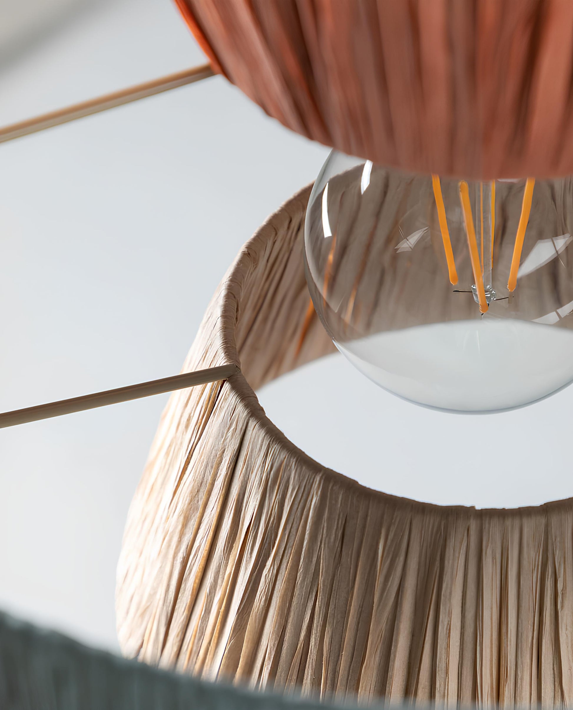 Bamboo Hanging lamp for Living Room | Rattan Pendant light | Cane ceiling light - Samaira - Akway