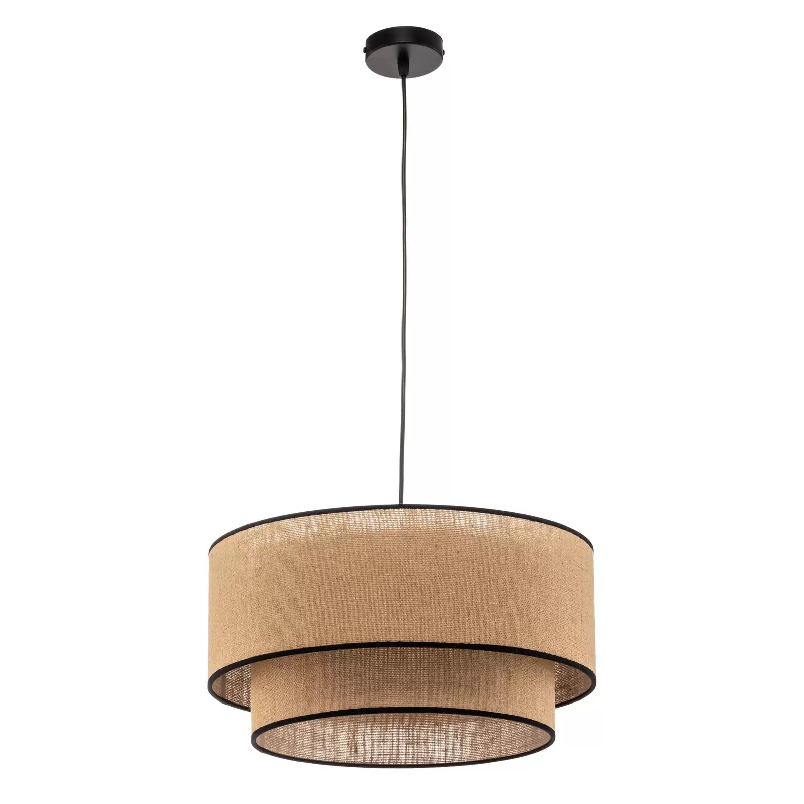 Jute Hanging Lamp for Living Room | Jute Pendant Lamp - Jeevika 12 Dia x 8 Height by Akway - Image 7