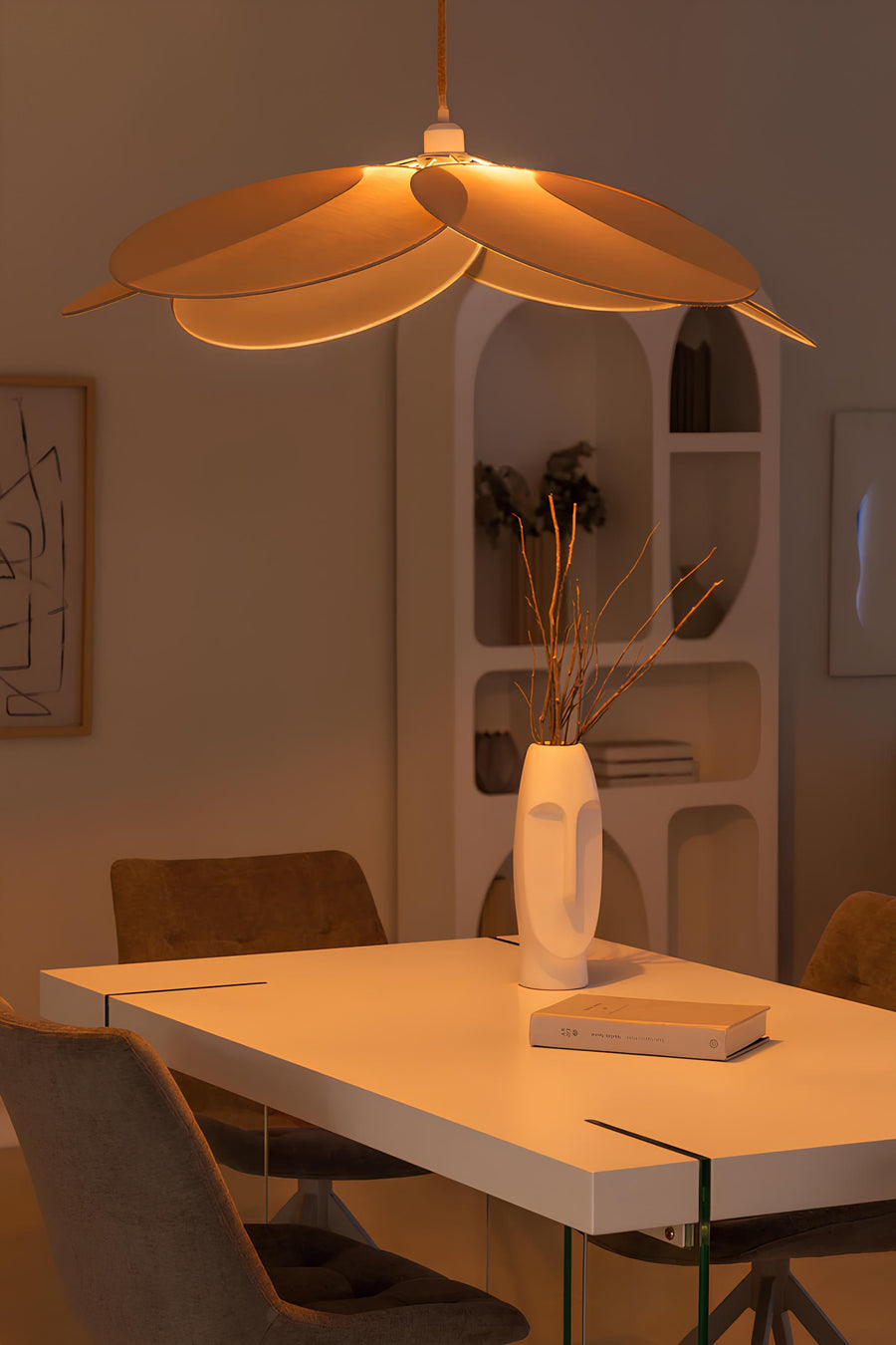 Japandi Hanging Light for Drawing Room - Kashvi by Akway