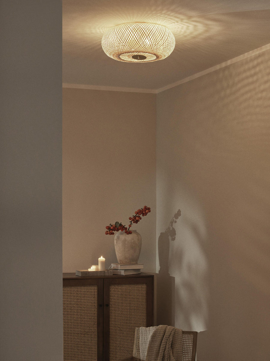 Bamboo Ceiling Light for Living Room 14 Inch - Shyla by Akway