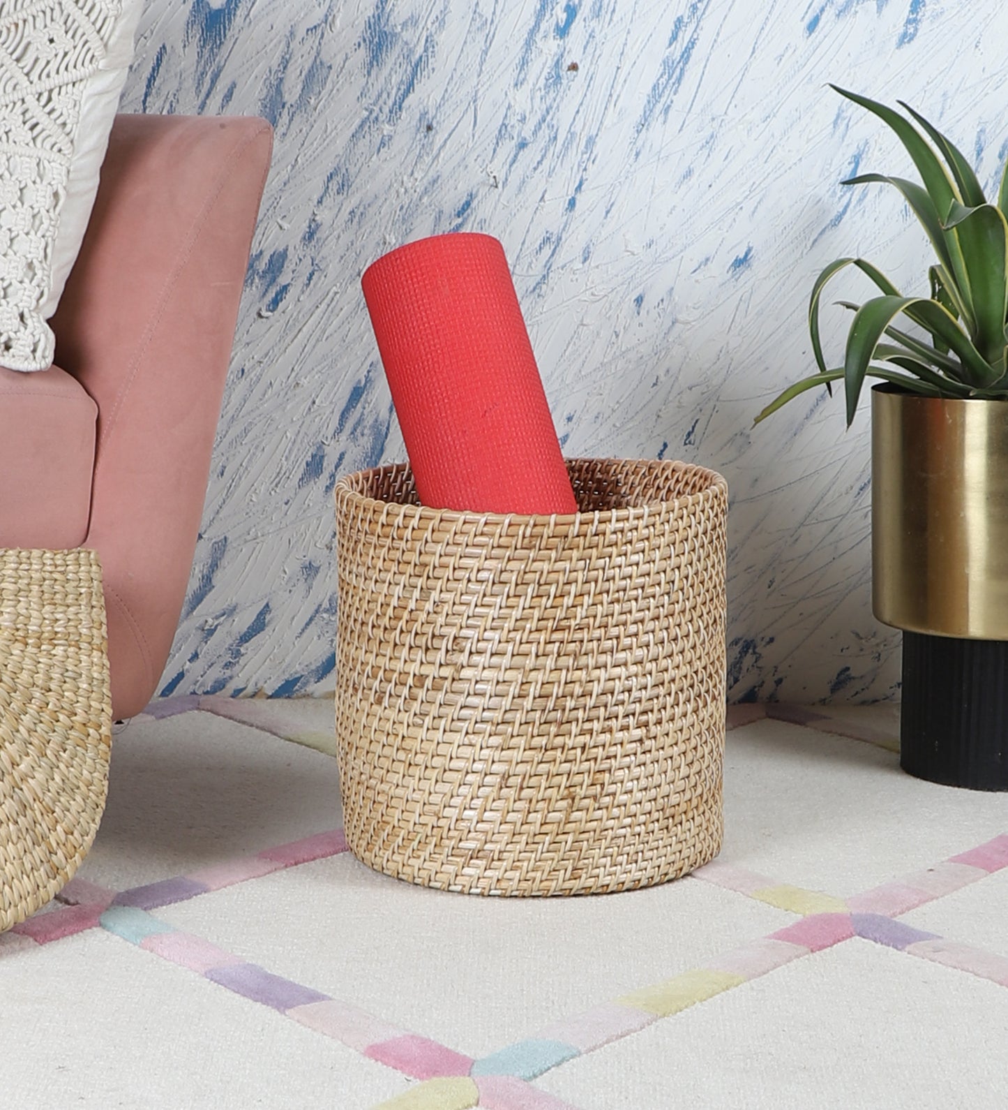 Rattan Planter | Cane Laundry Bin | Bamboo toy Storage - Mirai - Akway