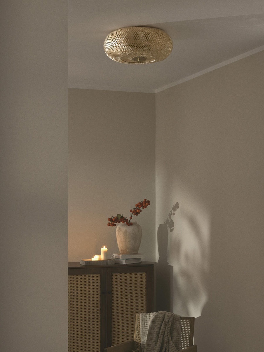 Bamboo Ceiling Light for Living Room 14 Inch - Shyla by Akway
