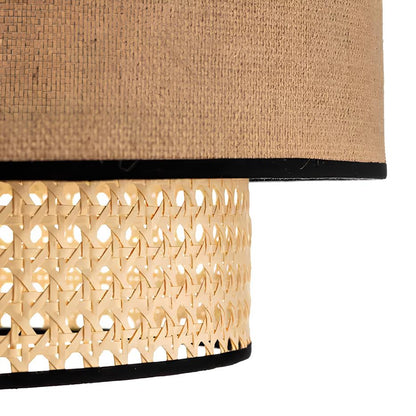 Bamboo Hanging lamp for Living Room | Rattan Pendant light | Cane ceiling light - Ahalya - Akway