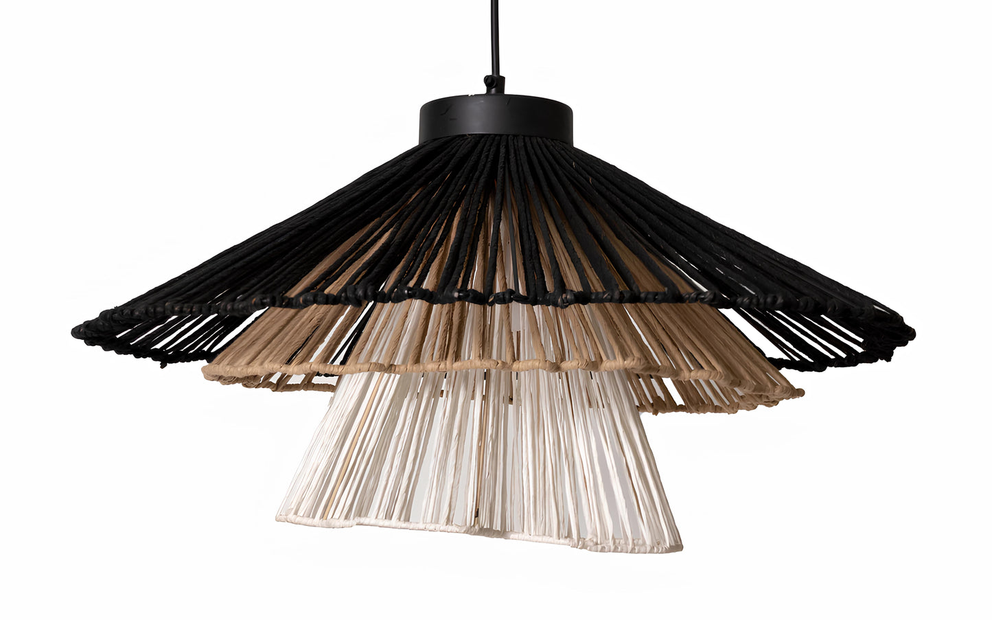 Bamboo Hanging lamp for Living Room | Rattan Pendant light | Cane ceiling light - Artha - Akway Home > Pendant Lights (Image