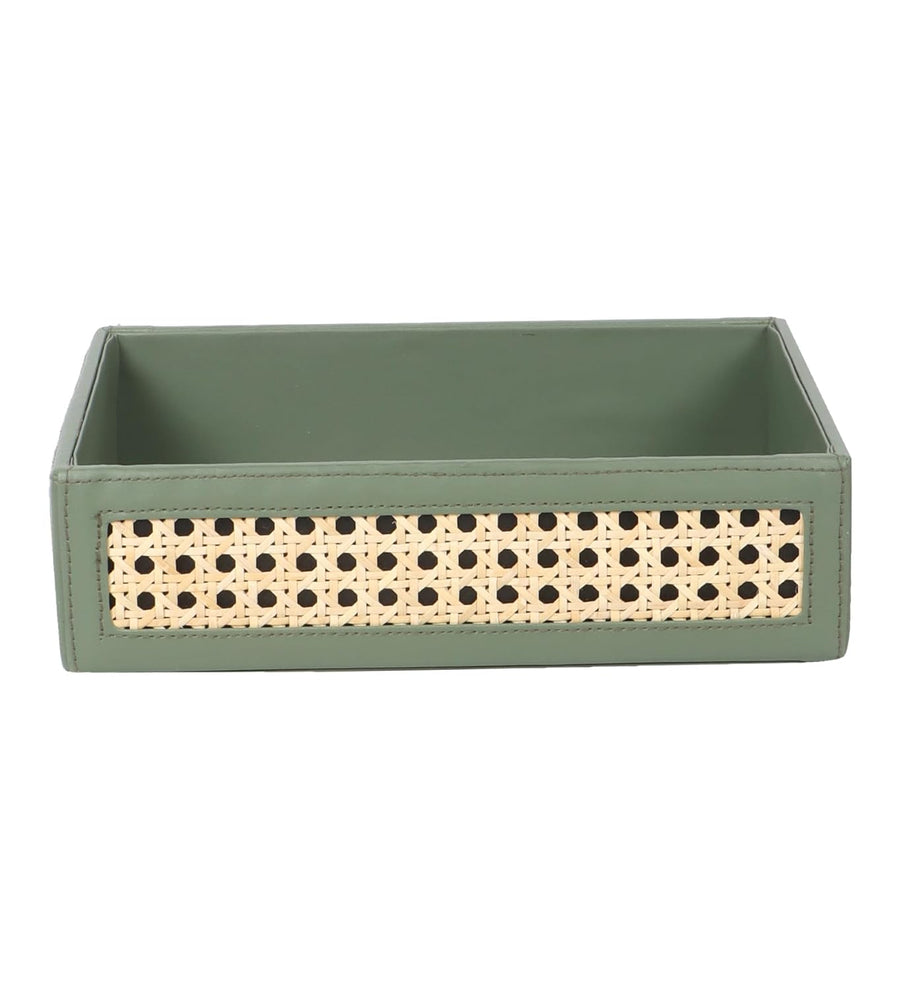 Rattan Serving Tray for Dining Table | Cane Tray with Handles - Dhara by Akway