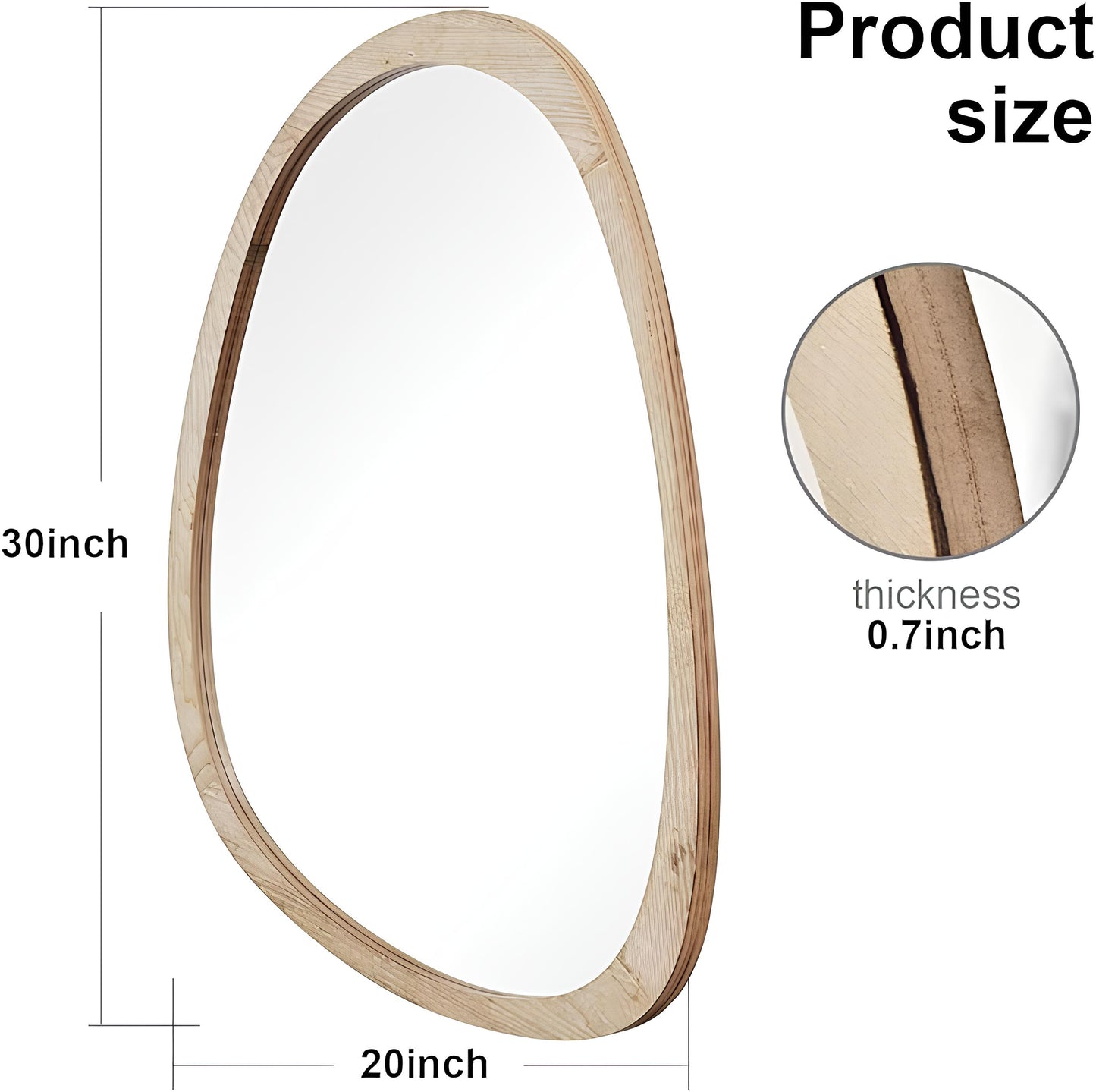Bamboo Wall Mirror for living room | Cane Wall Mirror | Rattan Mirror - Bond