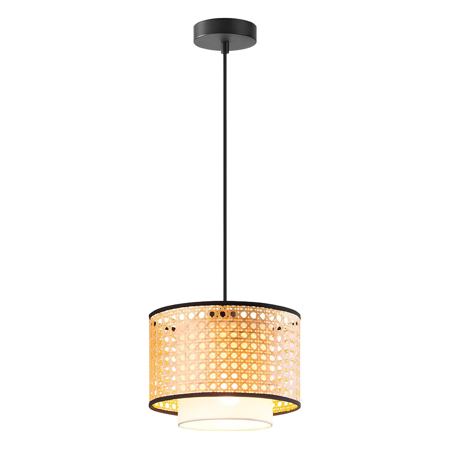 Rattan Hanging lamp for Living Room | Cane Pendant light | Wicker ceiling light - Harman( Set of 3 ) - Akway Uncategorized (I