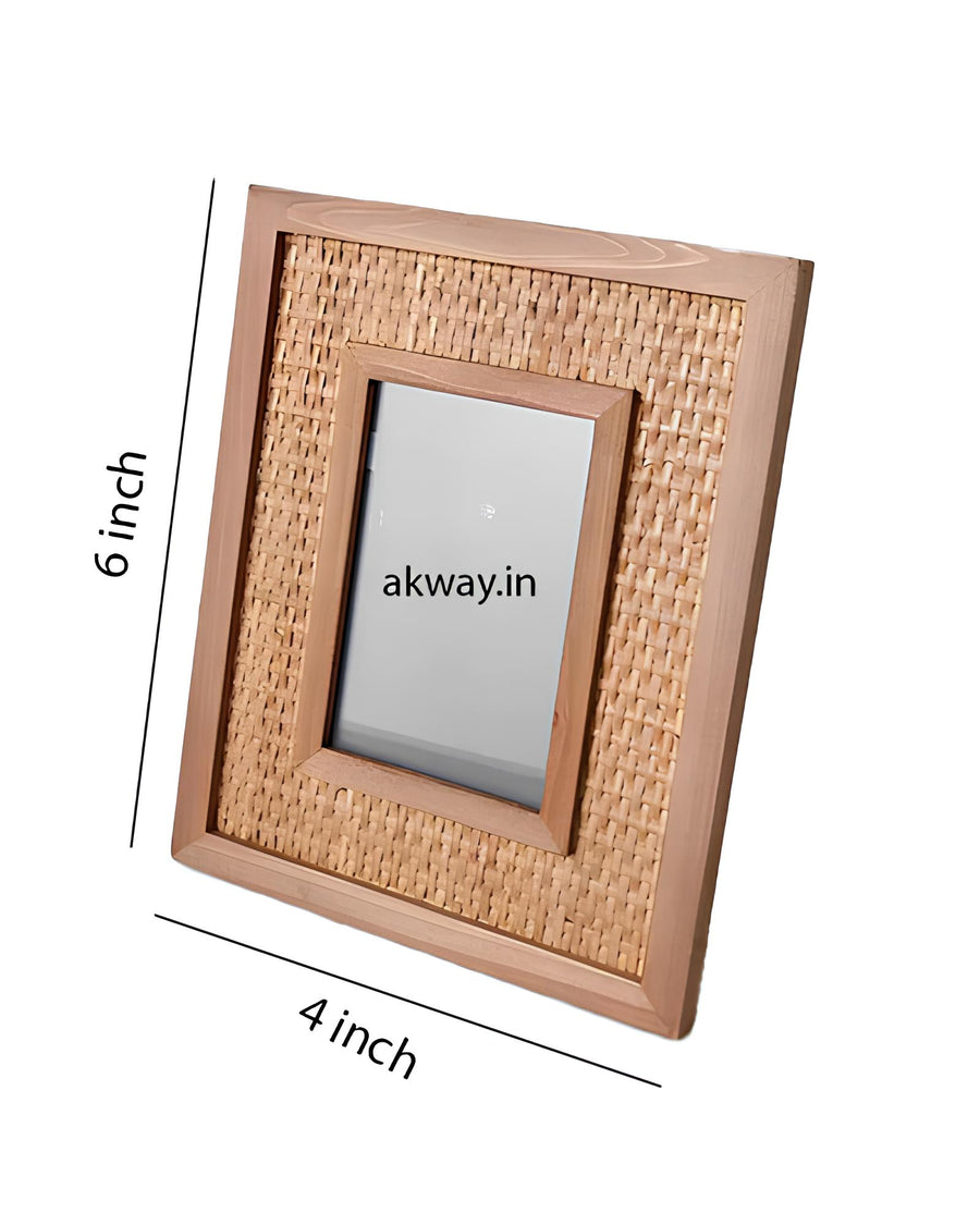 Rattan Photo Frame | Cane Photo Frame | Bamboo Photo Frame - Asmee - Akway Uncategorized (Image 4)