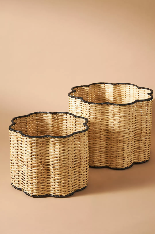 Rattan Laundry Basket | wicker basket with lid | Bamboo toy Storage basket - Anant - Akway Uncategorized (Image 1)