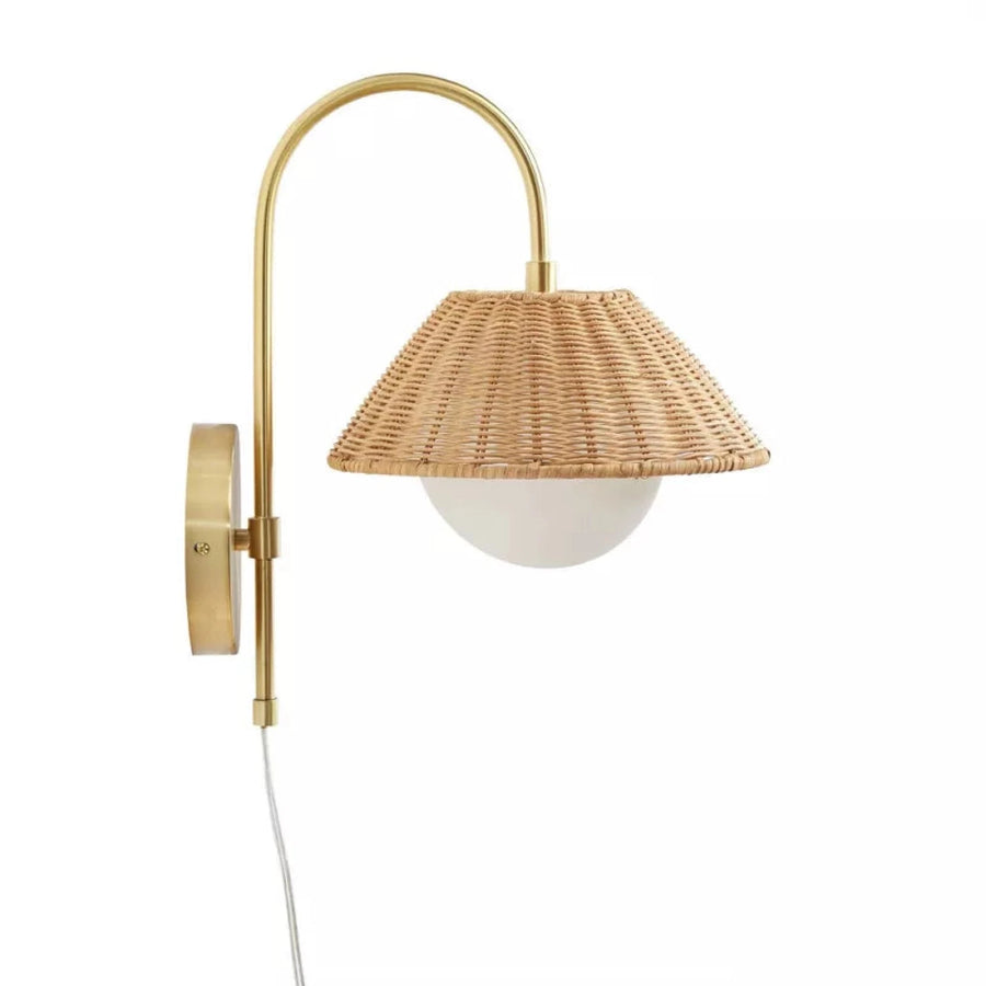 Bamboo Wall lamps For Living Room | Rattan Wall scones | Wicker Wall Lamps | Cane Wall Scones - Idhant - Akway Lighting > Wal