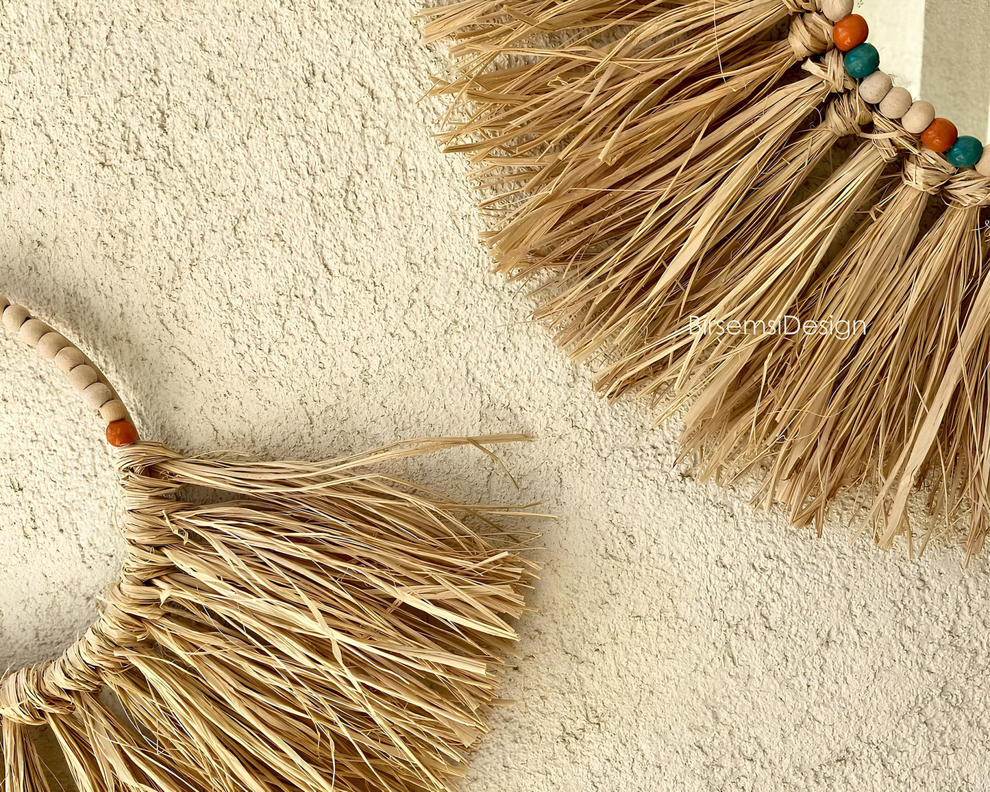 Wicker Wall Basket | Rattan Wall Decor | Bamboo Basket Decor - Ishana - Akway