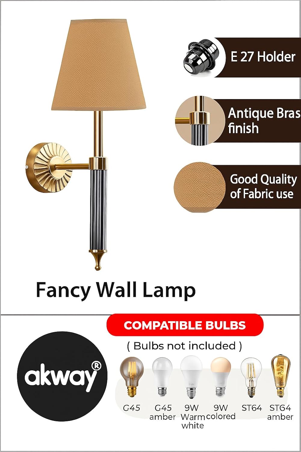 Modern Wall Lamp For Living Room | Art Deco Wall Light - Pahal by Akway