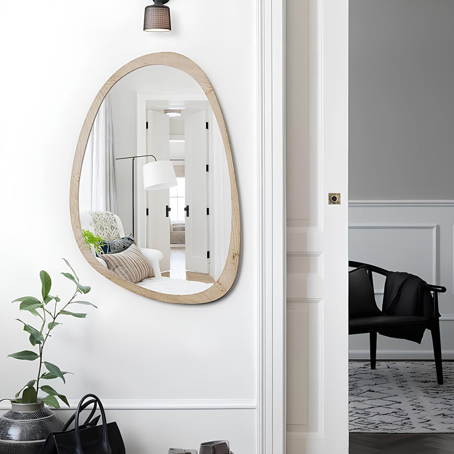 Bamboo Wall Mirror for living room | Cane Wall Mirror | Rattan Mirror - Bond - Akway Uncategorized (Image 3)