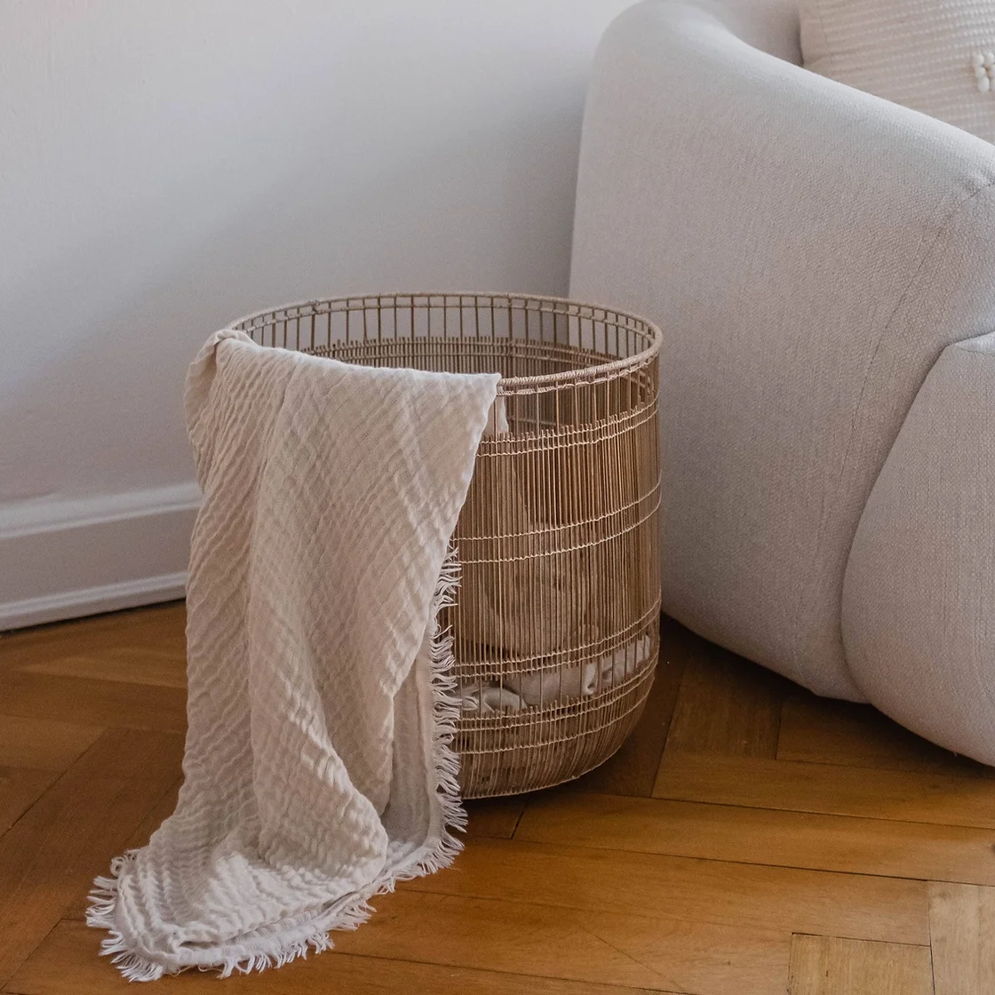 Wicker basket toy storage deals