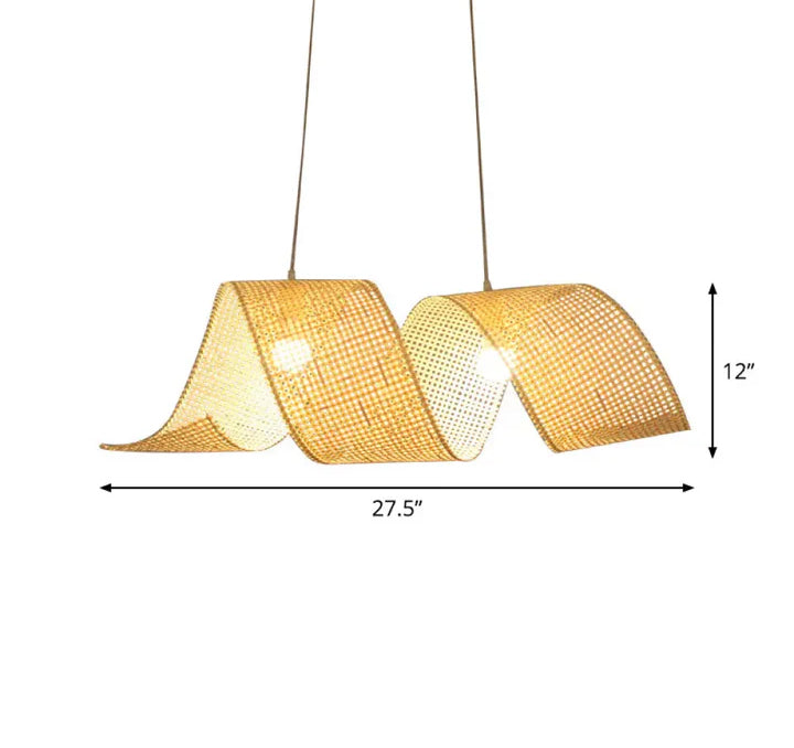 Rattan Hanging lamp for Living Room | Cane Pendant light | Wicker ceiling light - Sujal