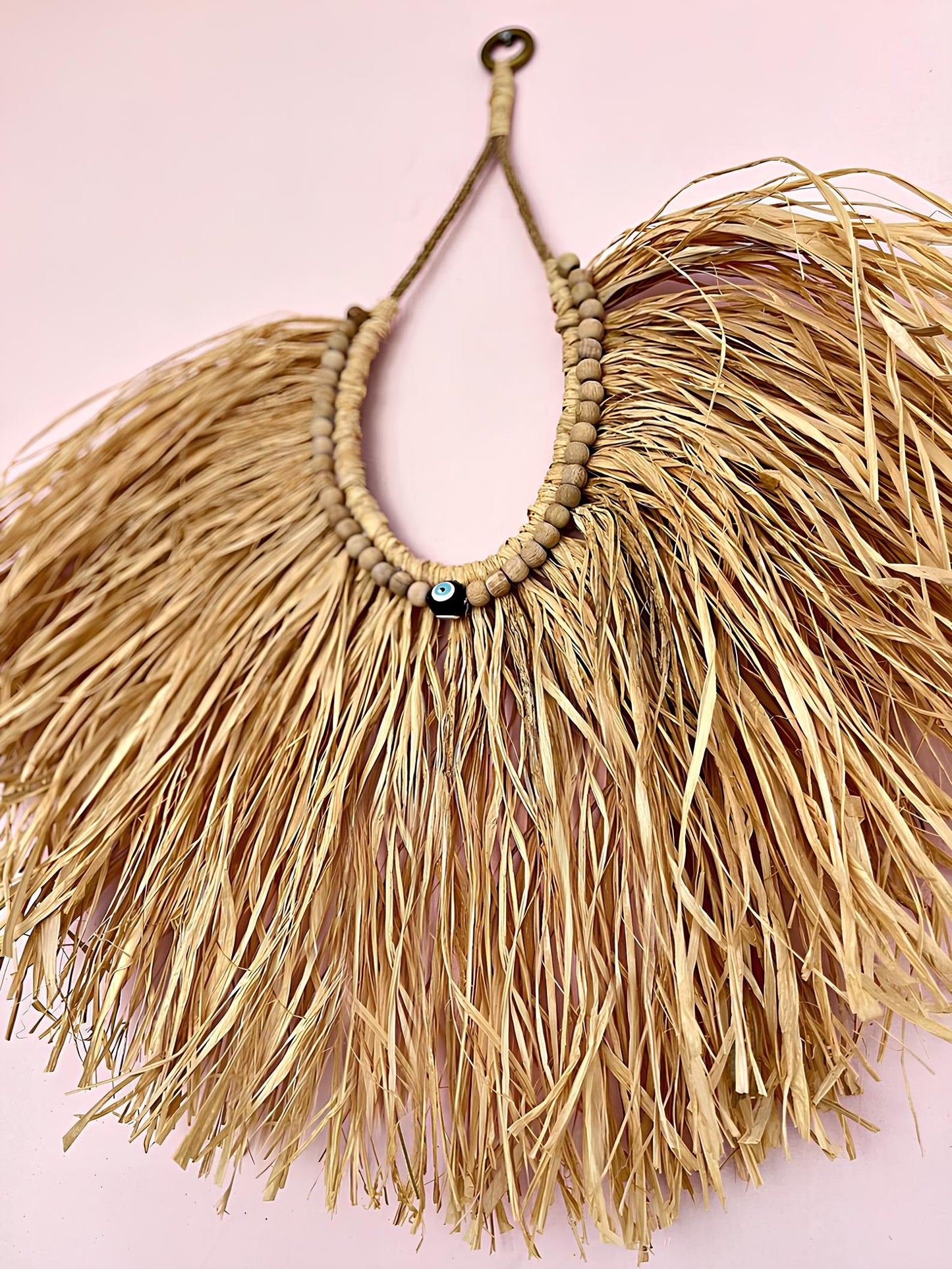 Wicker Wall Basket | Rattan Wall Decor | Bamboo Basket Decor - Ishita - Akway