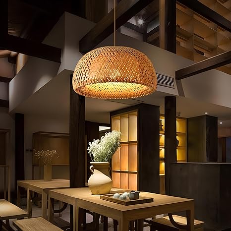 Bamboo Hanging lamp for Living Room | Rattan Hanging lamp | DOME by Akway - Lighting > Pendant Lights