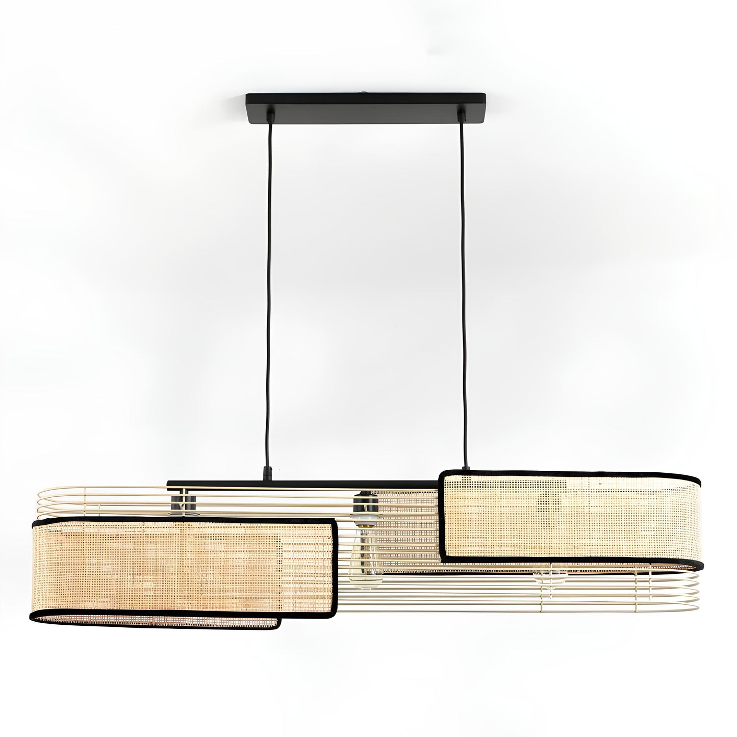 Rattan Hanging lamp for Living Room | Cane Pendant light | Wicker ceiling light - Loral