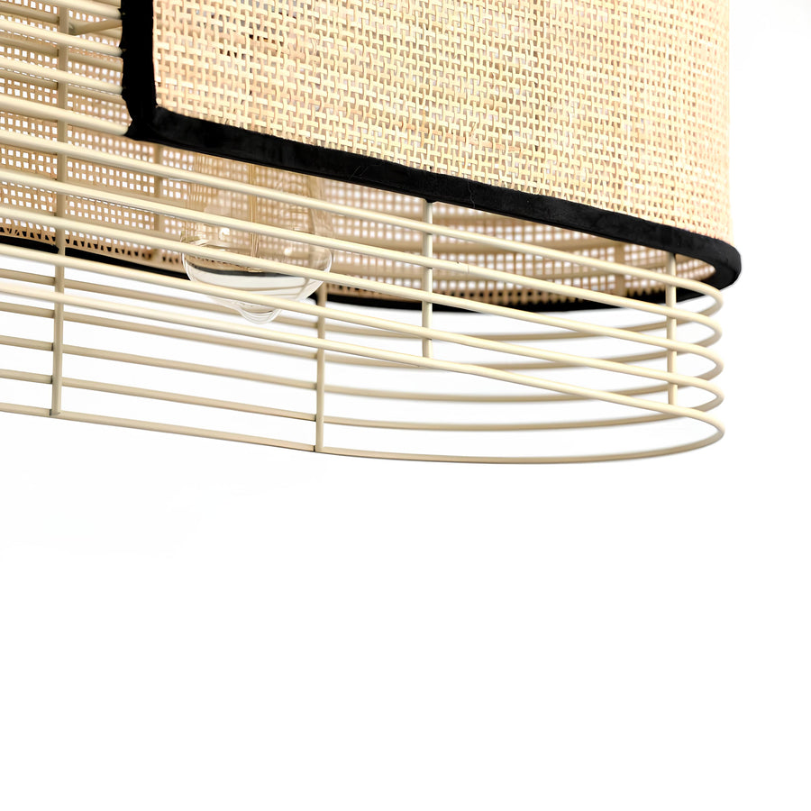 Wicker Pendant Light for Living Room - Loral by Akway