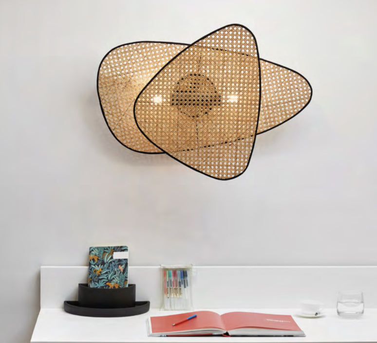 Bamboo Wall lamps For Living Room | Rattan Wall scones | Wicker Wall Lamps | Cane Wall Scones - Ishank - Akway Lighting > Wal