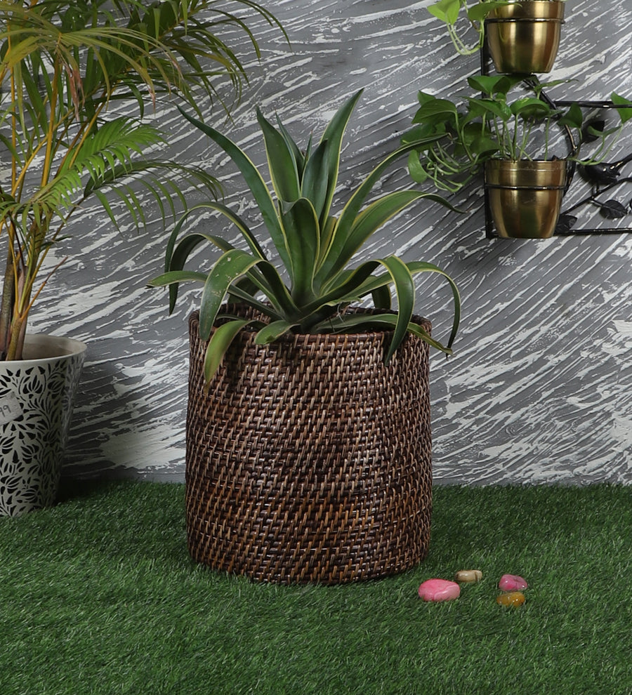 Rattan Planter | Cane Laundry Bin | Bamboo toy Storage - Mahika by Akway