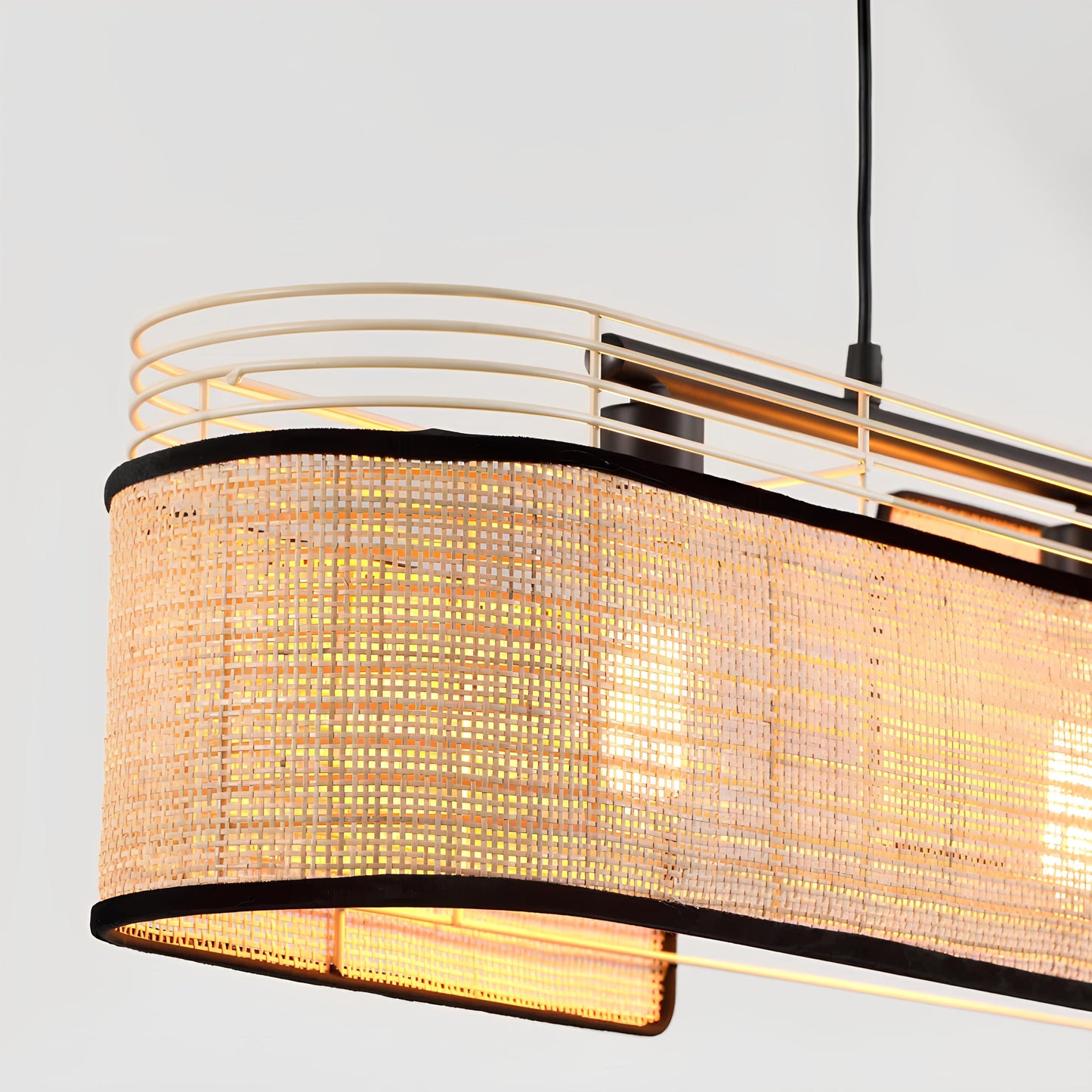 Rattan Hanging lamp for Living Room | Cane Pendant light | Wicker ceiling light - Loral