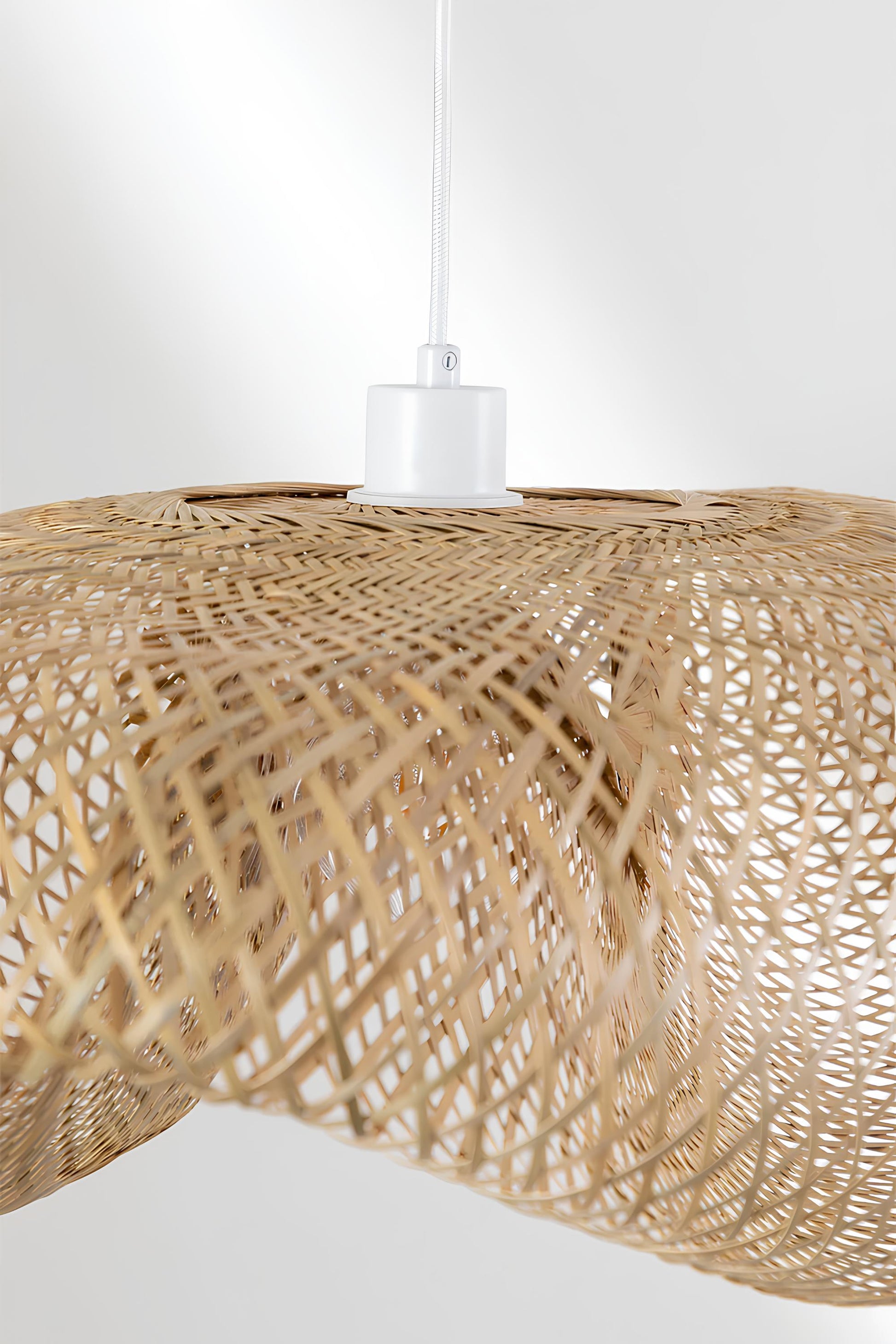Bamboo Hanging lamp for Living Room | Rattan Pendant light | Cane ceiling light - Krisha - Akway Lighting -> Pendant Lamp (Im