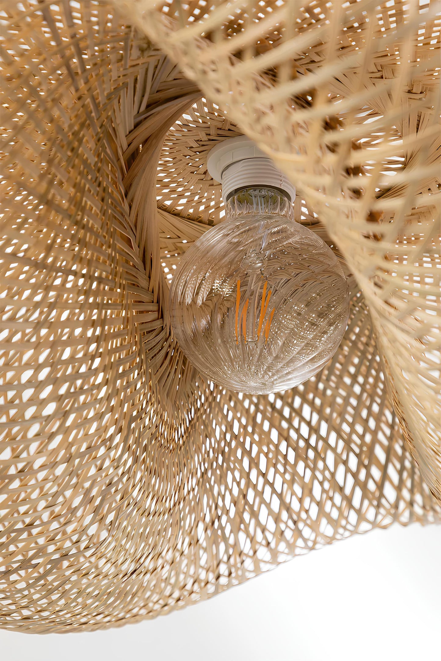 Bamboo Hanging lamp for Living Room | Rattan Pendant light | Cane ceiling light - Krisha - Akway Lighting -> Pendant Lamp (Im