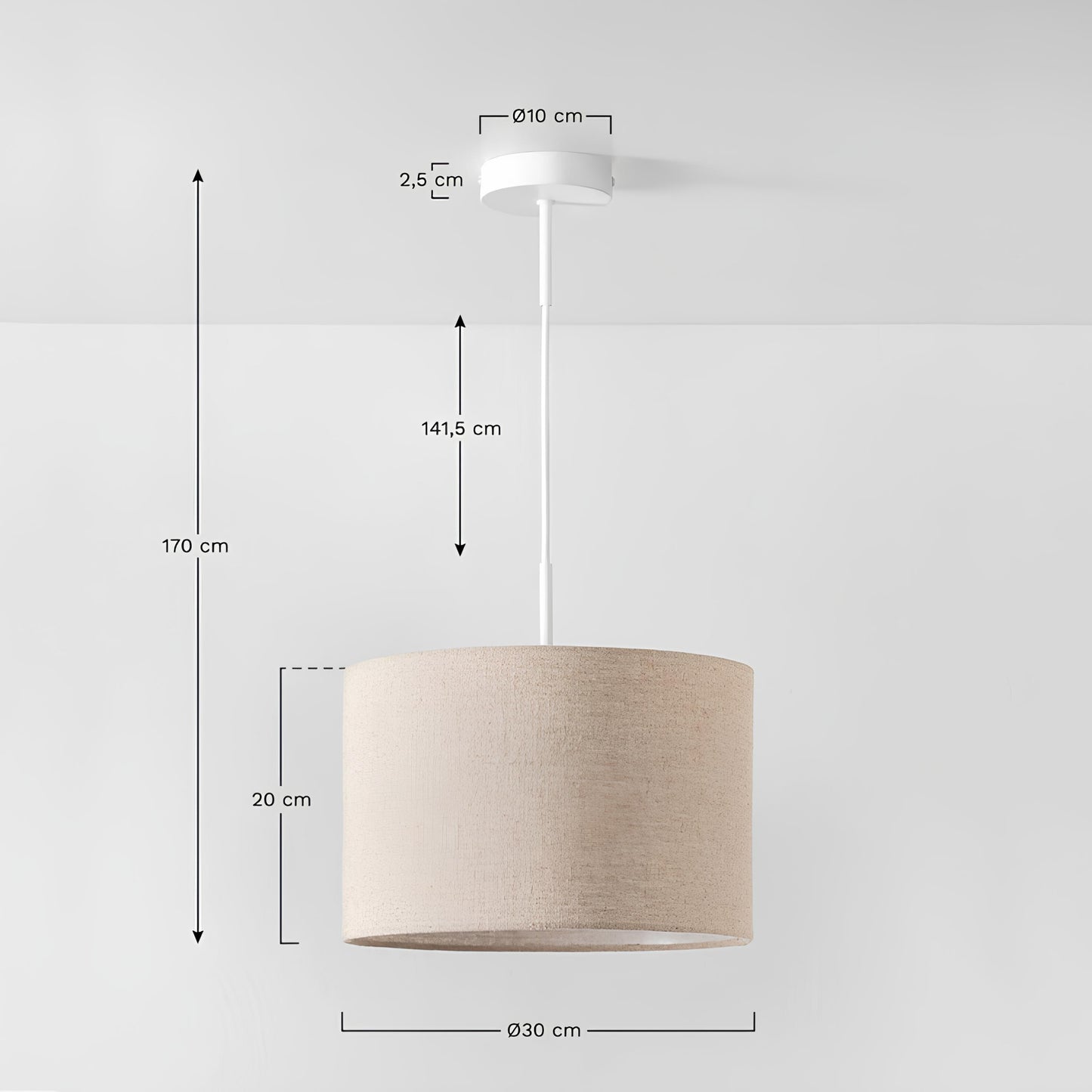 Hanging Lamp for Living Room | Pendant light for Home  | Cane Hanging light - Larisa - Akway