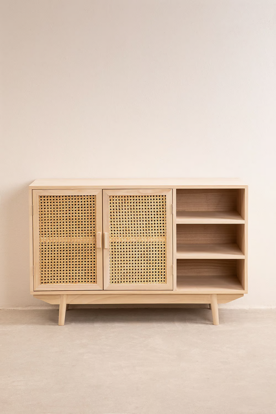 Wooden Sideboard with 2 Shelves | Wooden Cabinet - Adrika - Akway Furniture > Sideboards (Image 3)