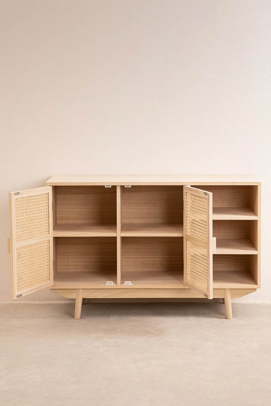 Wooden Sideboard with 2 Shelves | Wooden Cabinet - Adrika - Akway Furniture > Sideboards (Image 4)