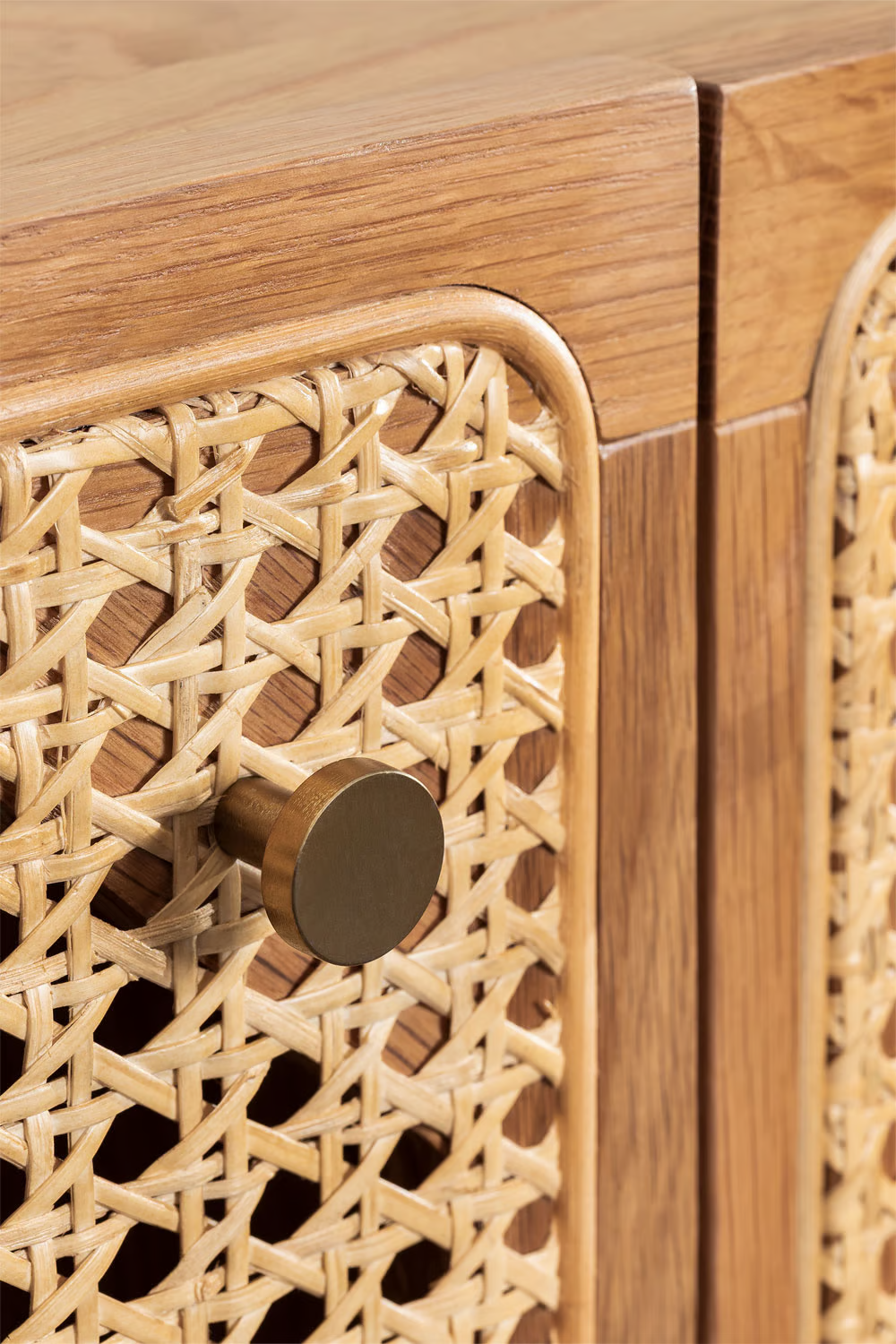 Rattan and Wood Sideboard | Wooden Cabinet - Aashna - Akway Furniture > Sideboards (Image 7)