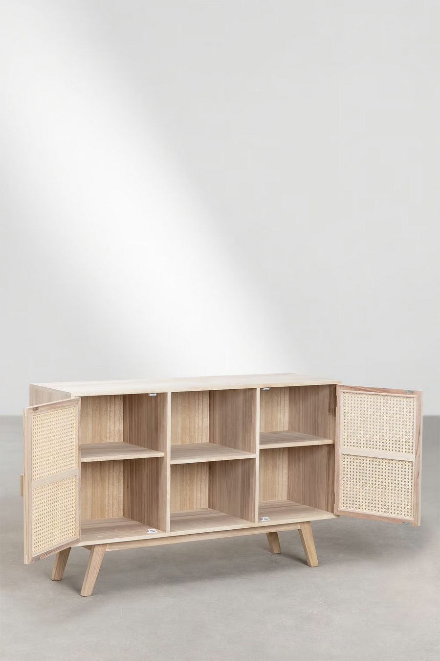 Rattan and Wood Sideboard | Wooden Cabinet -Aaheli - Akway