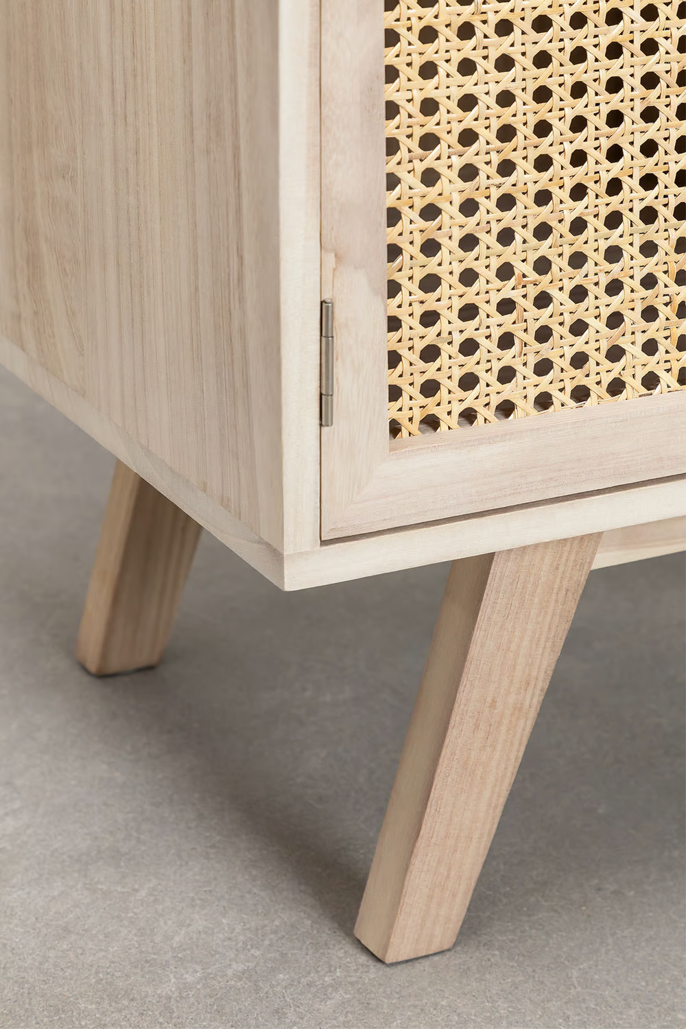Rattan and Wood Sideboard | Wooden Cabinet -Aaheli - Akway