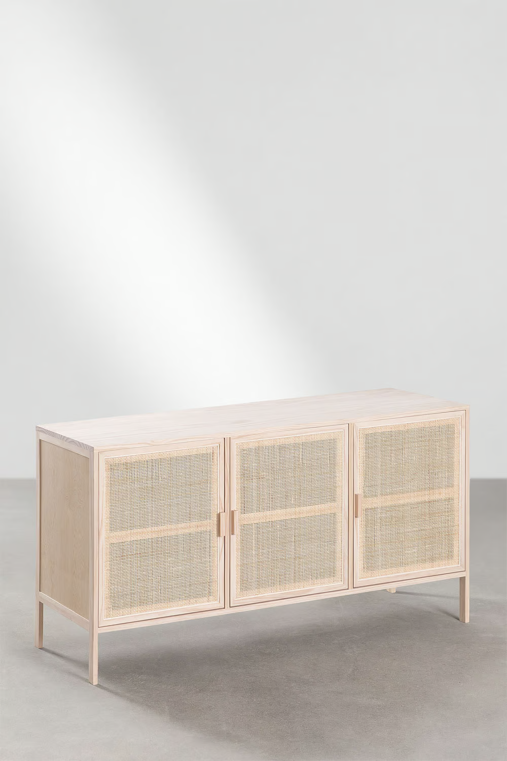 Rattan & Wood Sideboard  | Wooden Cabinet -Arjita - Akway