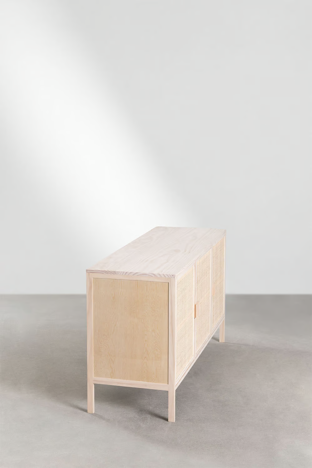 Rattan & Wood Sideboard  | Wooden Cabinet -Arjita - Akway