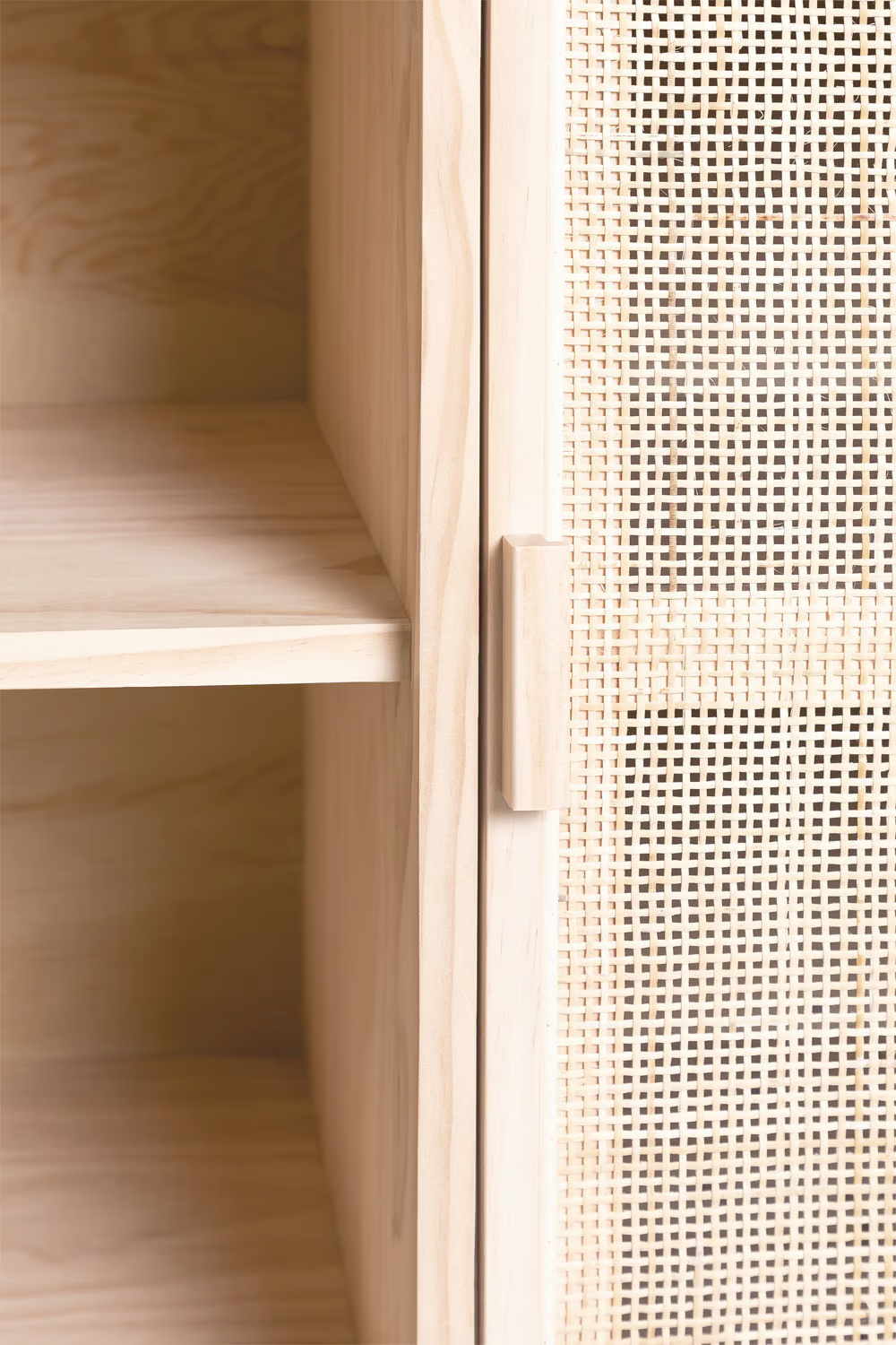 Rattan & Wood Sideboard  | Wooden Cabinet -Arjita - Akway