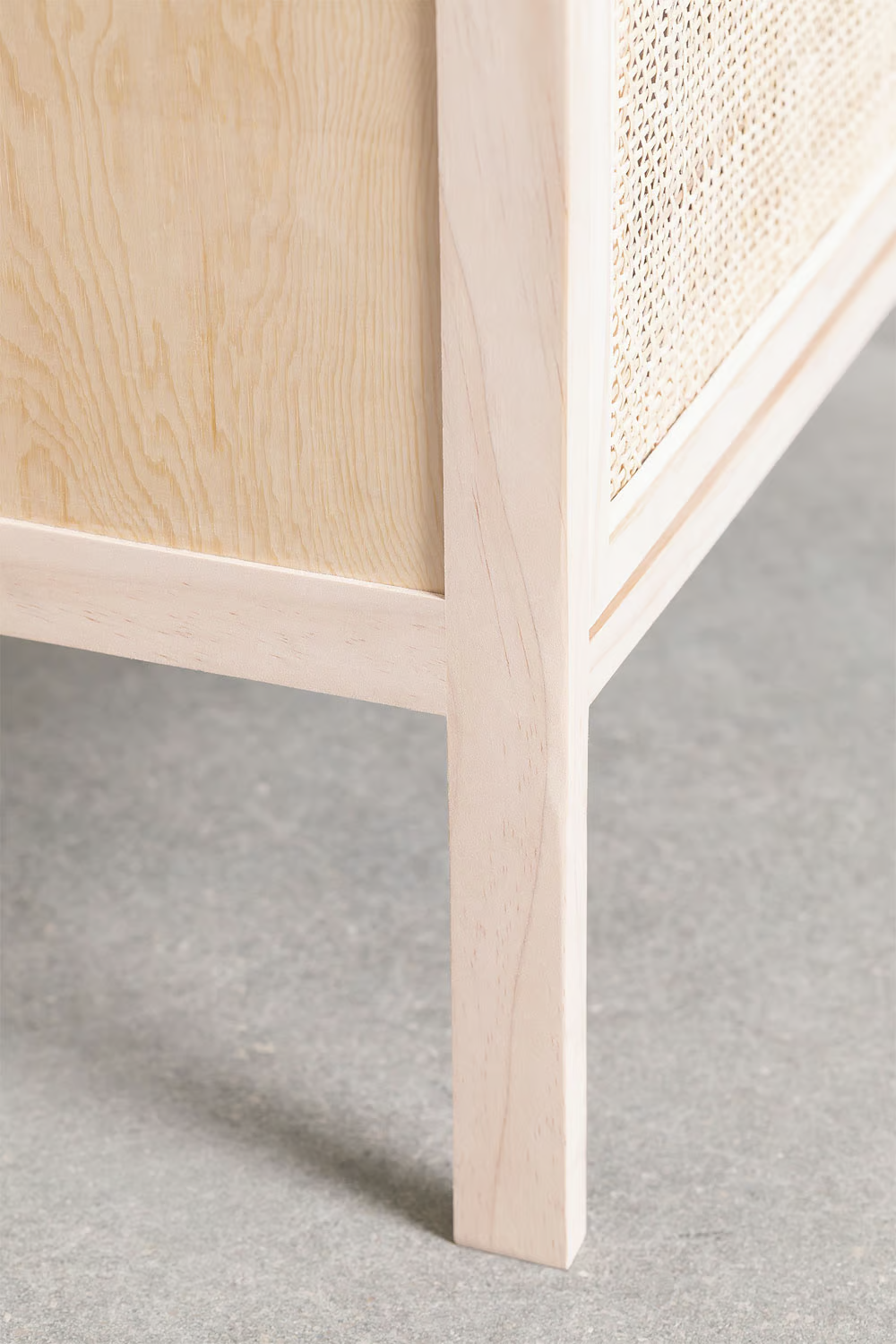 Rattan & Wood Sideboard  | Wooden Cabinet -Arjita - Akway